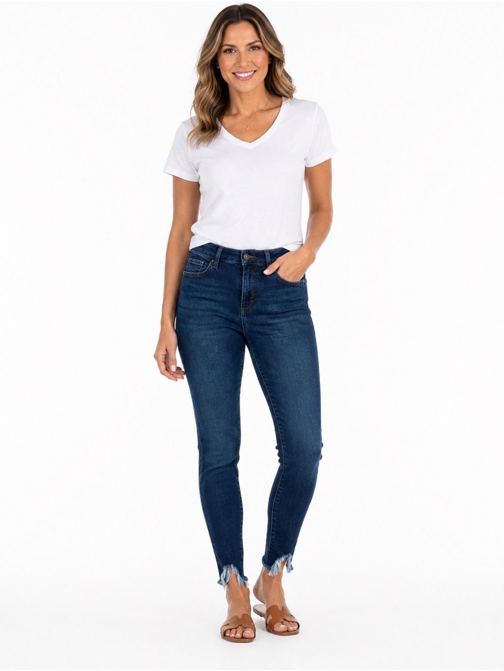 Cello jeans with Shark bite hem Cropped Jrs size 1